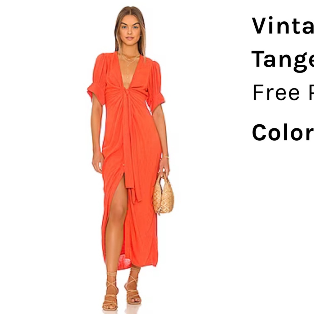 Free People free-est Summer Tie Front Maxi Shirtdress small